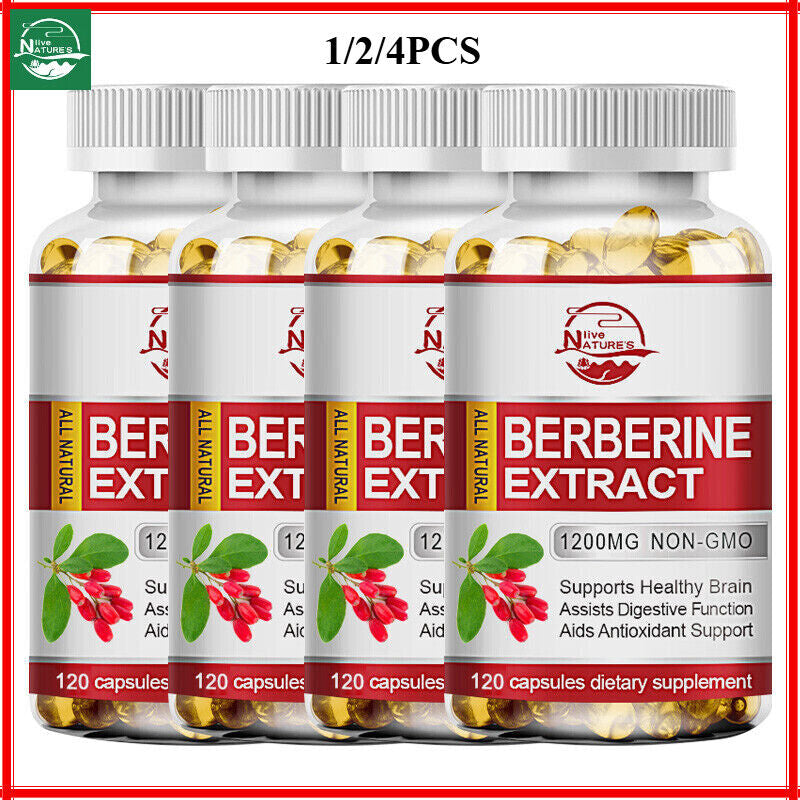 High Strength Berberine Hcl 1200Mg - Berberine Supplement - Blood Sugar Health