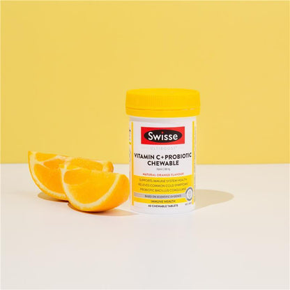 Swisse Vitamin C + Probiotic Chewable 60 Chewable Tablets