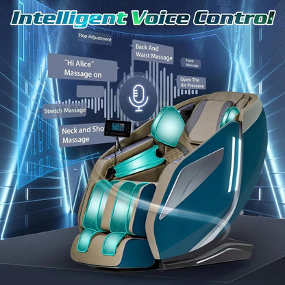 Healthrelife Full Body Massage Chair Smart AI Voice Control and Body Detection