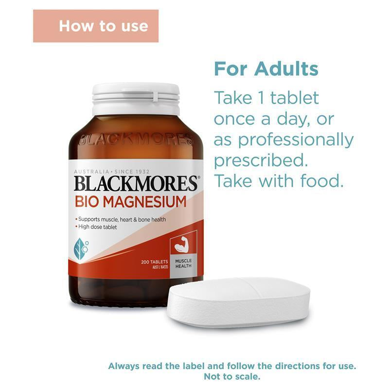 Blackmores Bio Magnesium 200 Tablets Exclusive Size