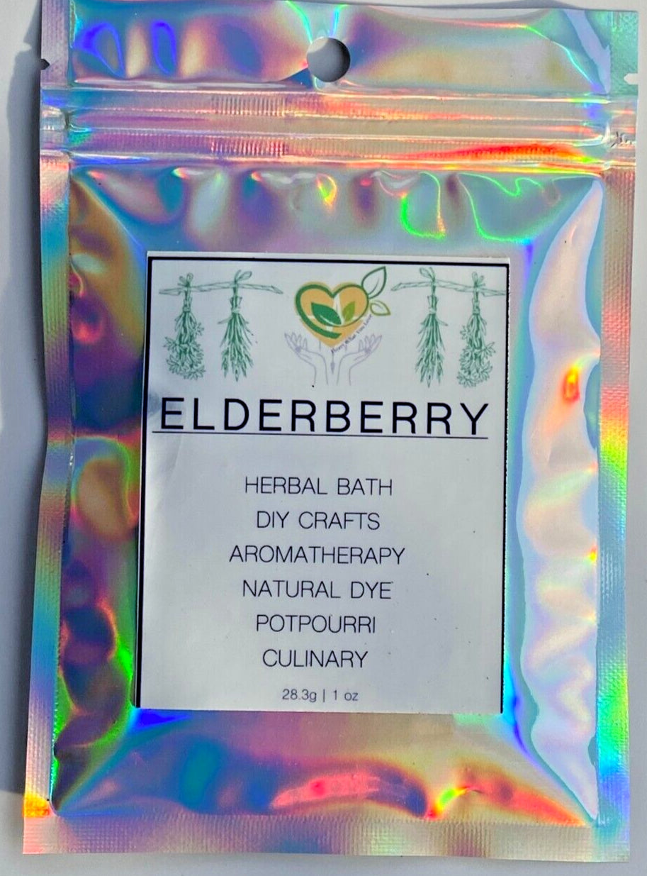 Elderberry Dried Whole Sambucus Nigra Organic  Berries Natural 28.3G Bag