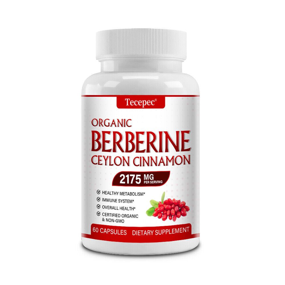 Premium Berberine 2175Mg plus Organic Ceylon Cinnamon - Heart Health & Immune