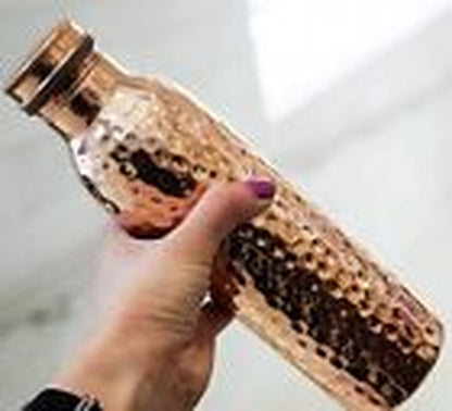 Hammered Pure Copper Water Bottle (1000 Ml / 1 L)