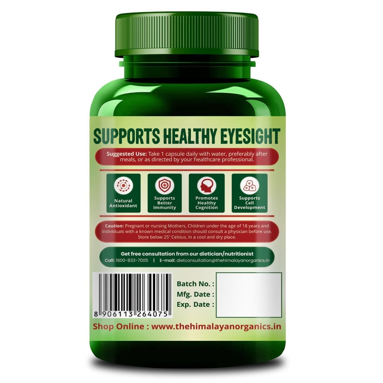 120 Capsules Plant-Based Vitamin a Supplement Supports Healthy