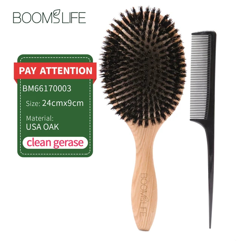 Natural Boar Bristle Hair Brush 