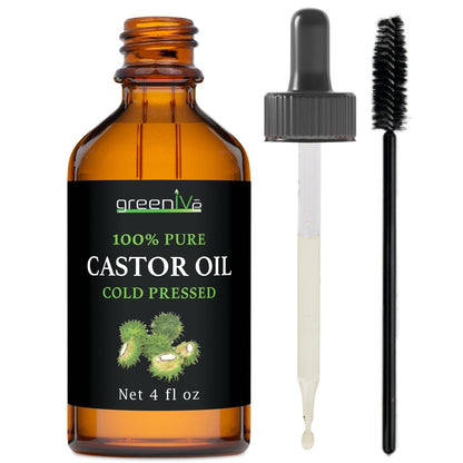 100% PURE CASTOR OIL - ORGANICALLY GROWN - COLD PRESSED - HEXANE FREE