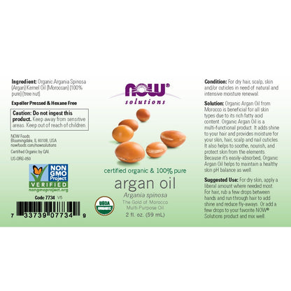 NOW Foods Argan Oil, Organic, 2 Fl. Oz.