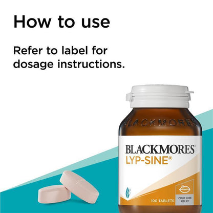 Blackmores Lypsine 100 Tablets