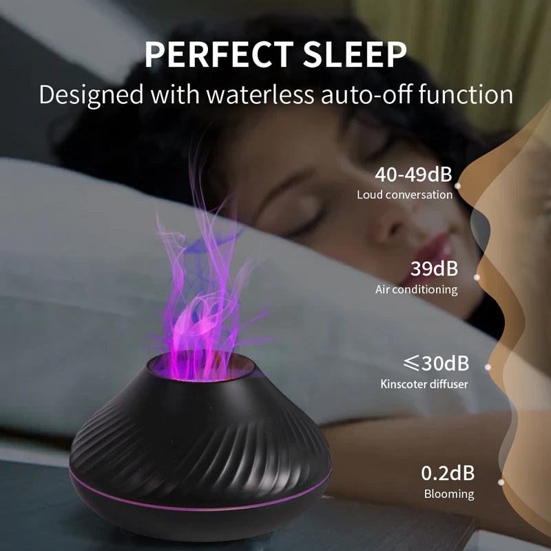 Volcanic Aroma Diffuser Essential Oil Lamp 130Ml USB Portable Air Humidifier