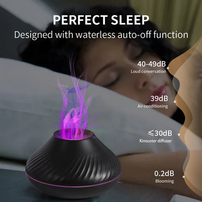 Volcanic Aroma Diffuser Essential Oil Lamp 130Ml USB Portable Air Humidifier