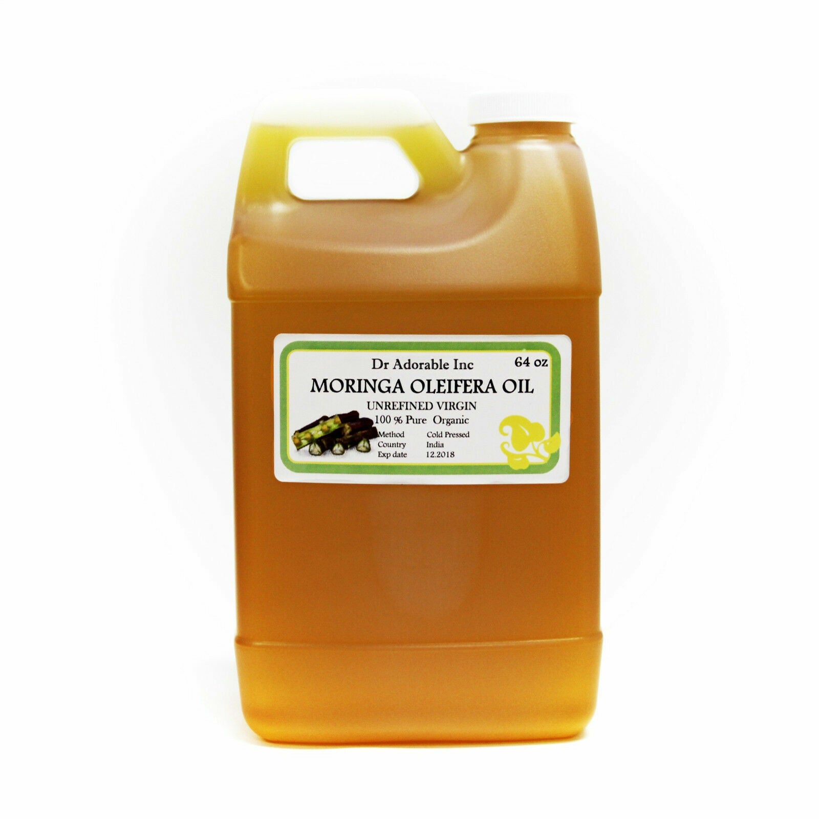 Unrefined Premium Organic Moringa Oil Virgin Pure Fresh Hair Skin Body Cosmetic