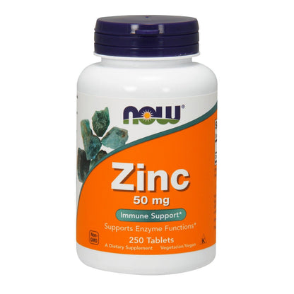 NOW Foods Zinc Gluconate, 50 Mg, 250 Tablets