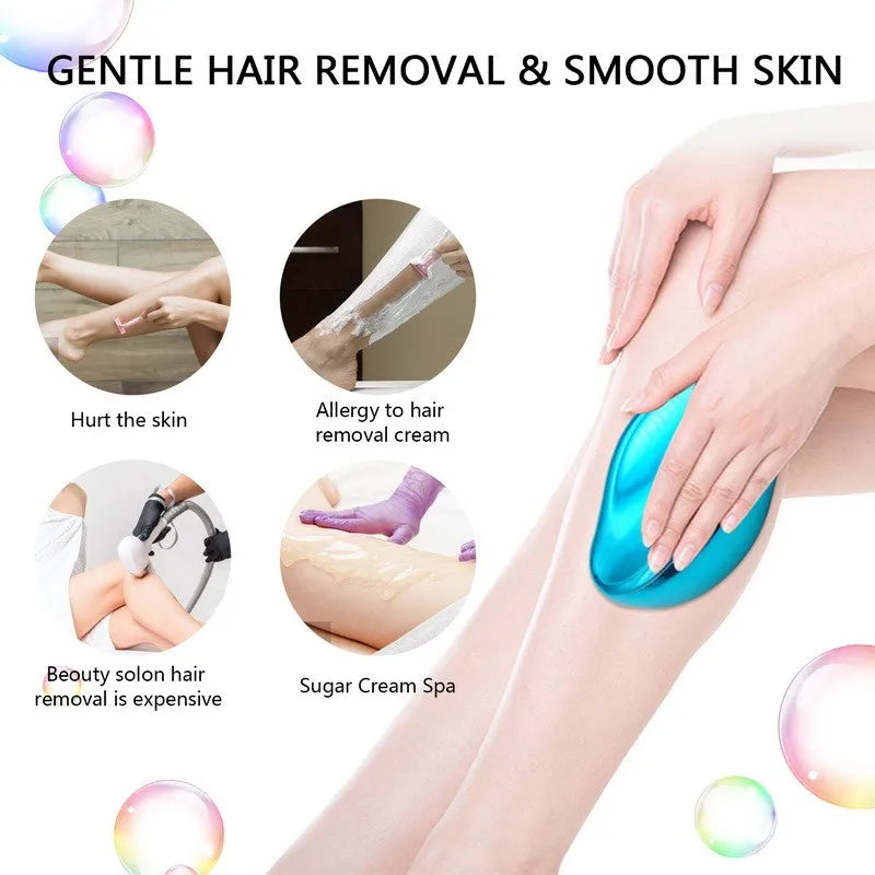 Crystal Painless Hair Removal Glass Hair Remover Epilator Safe 