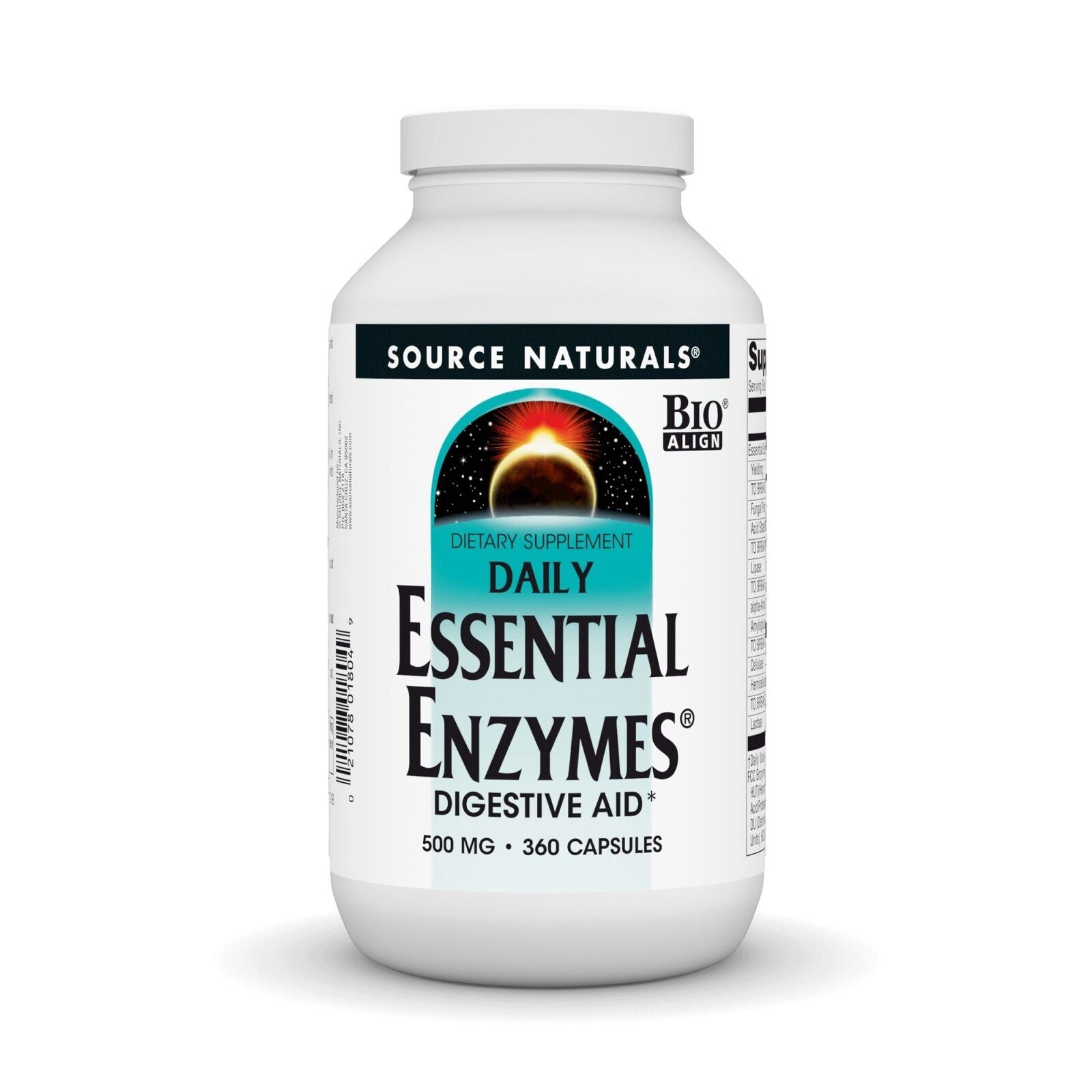 Source Naturals, Inc. Daily Essential Enzymes 500 Mg 360 Capsule