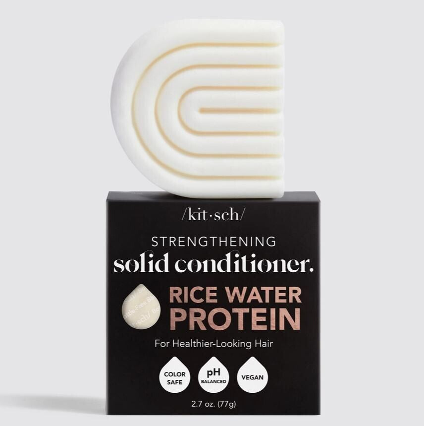 Kitsch Strengthening Hair Conditioner Bar with Rice Water Protein | Made in US |