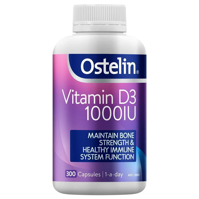 Ostelin Vitamin D3 1000IU 300 Capsules Exclusive Size