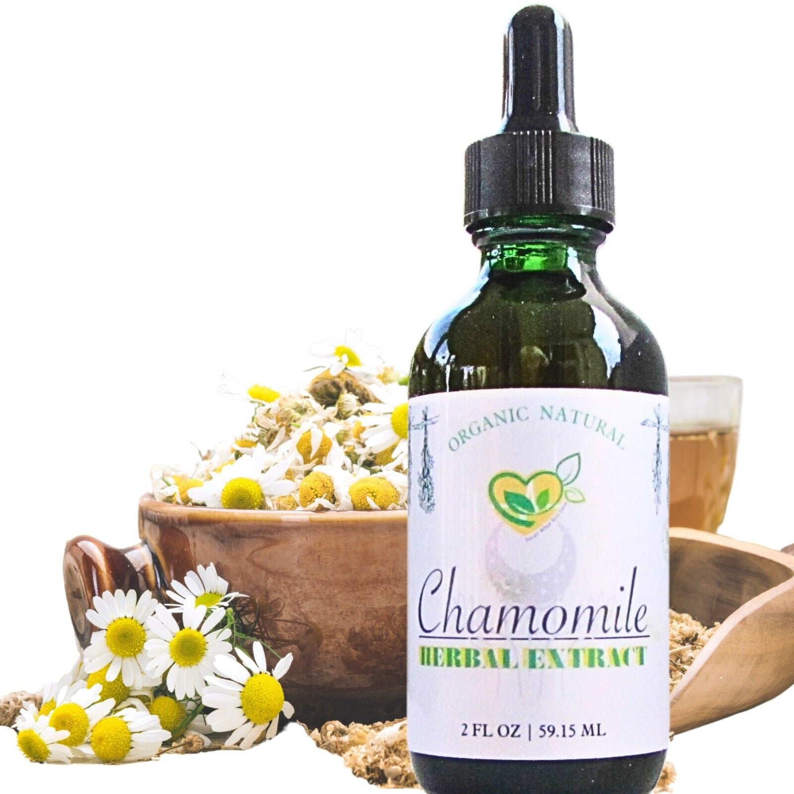 Chamomile Extract Non-Alcohol Tincture Organic Liquid Herbal Drops Plantbase 2Oz