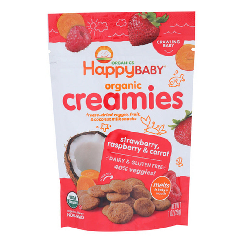 Organic Creamies Strawberry Raspberry and Carrot 1 Oz