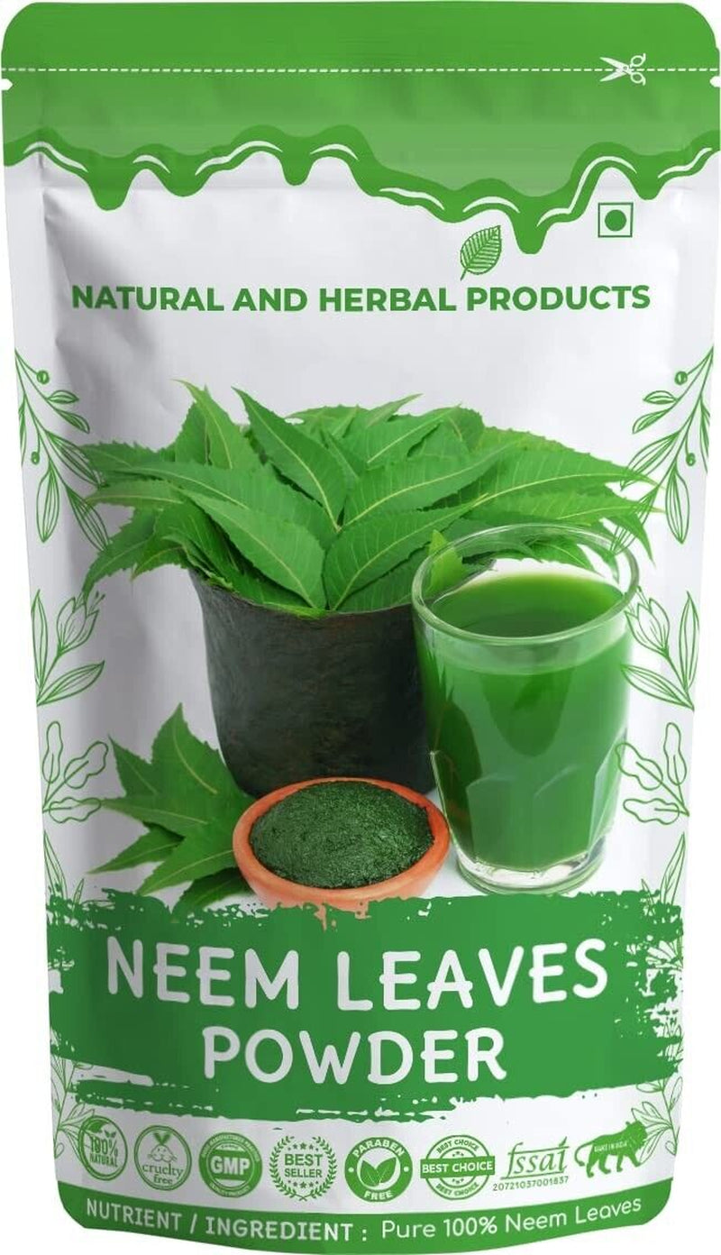 Organic & Natural Neem Leaves Herbal Powder for Hair Thicker & Stronger