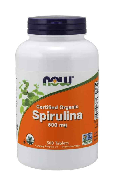 Spirulina Certified Organic 500Mg - 500 Vegan Tablets