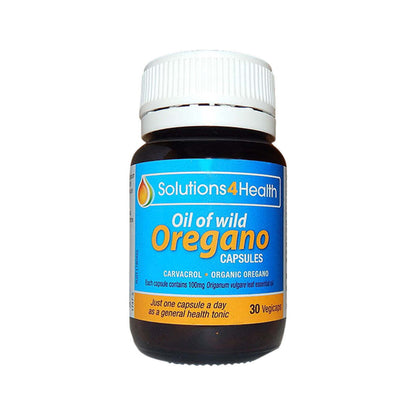 Solutions 4 Health Organic Oil of Wild Oregano Capsules 30Vc