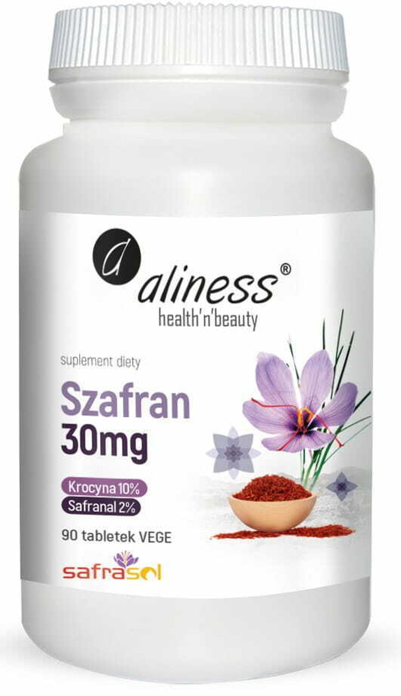 ALINESS Saffron 30Mg (Crocin 10% / Safranal 2%) 90 Tablets