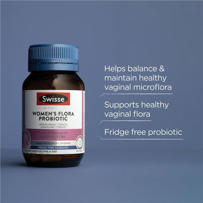 Swisse Ultibiotic Womens Flora Probiotic 30 Capsules