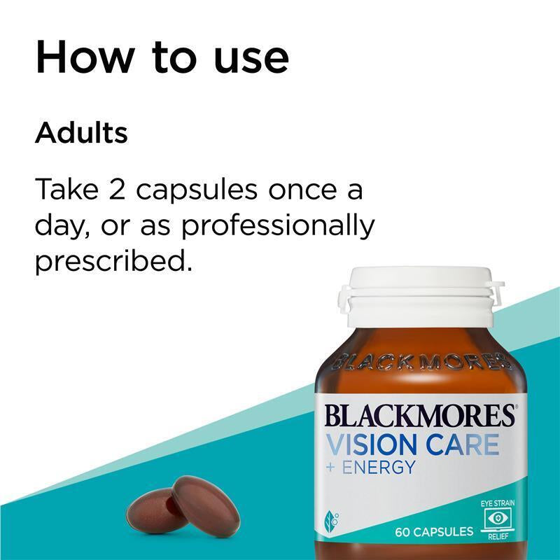 Blackmores Vision Care + Energy 60 Capsules