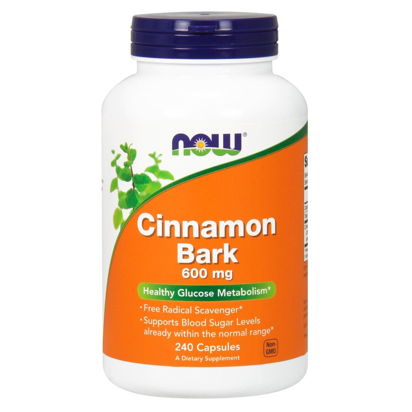 NOW Foods Cinnamon Bark, 600 Mg, 240 Capsules