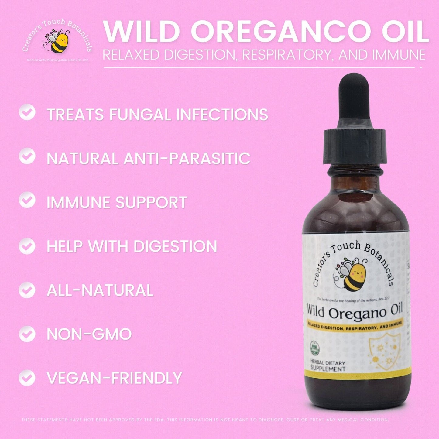 Wild Mediterranean Oil of Oregano, Immune, Respiratory 2 Fl. Oz. Bottle!