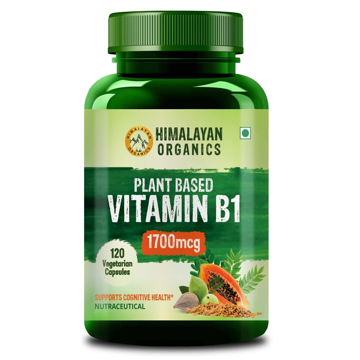 120 Capsules Plant-Based Vitamin B1 Rich in Antioxidants |Supports