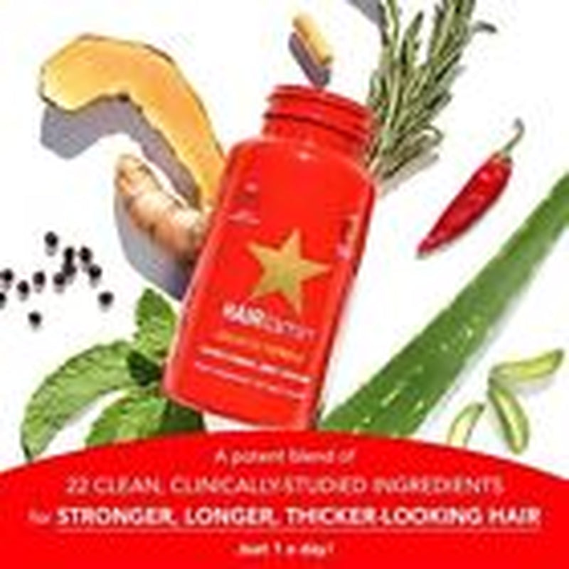 Hairtamin Vegan Hair Vitamins for Faster Growth | All Natural Biotin Capsules To