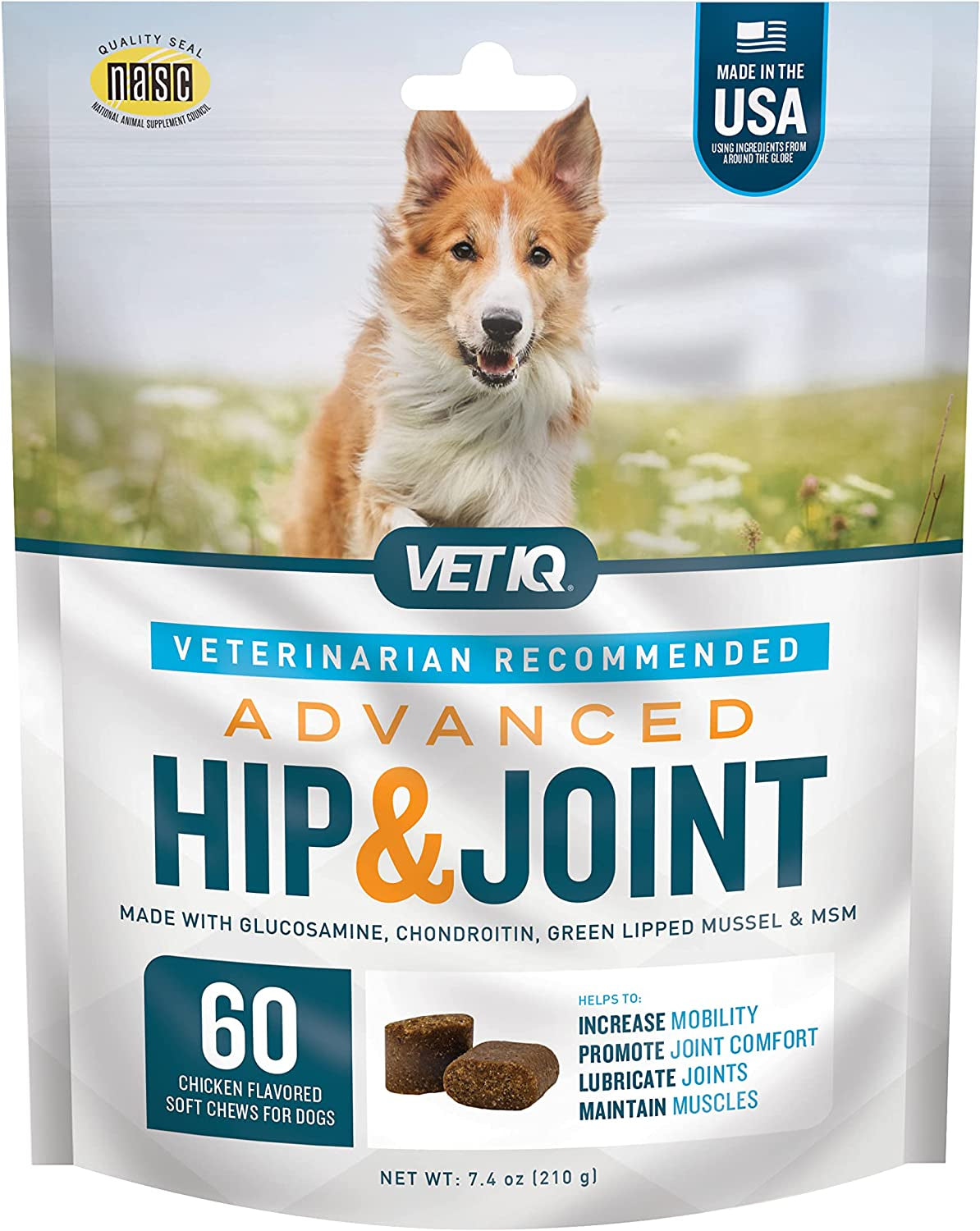 Glucosamine Hip & Joint Supplement for Dogs, 180 Soft Chews, Dog Joint Support S