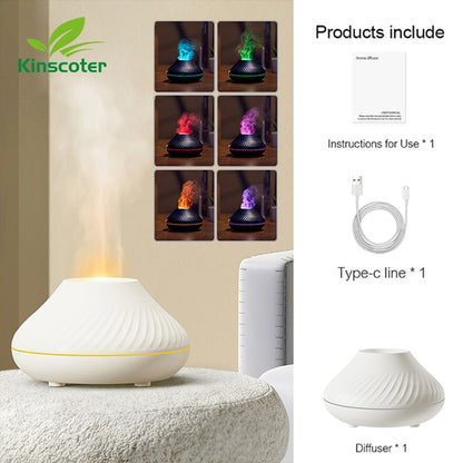 Volcanic Aroma Diffuser Essential Oil Lamp 130Ml USB Portable Air Humidifier