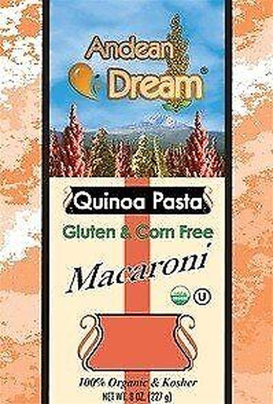 Andean Dream Organic Quinoa Pasta Macaroni Gluten Free 8 Oz Box