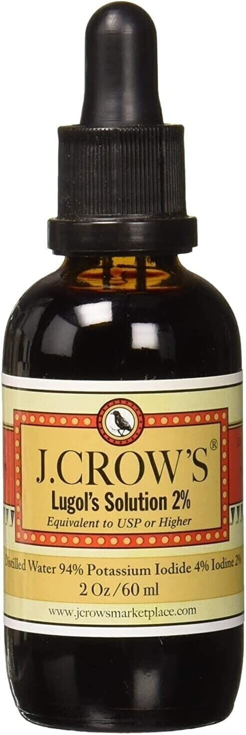 J.CROW'S® Lugol'S Solution of Iodine 2% 2Oz Single Bottle