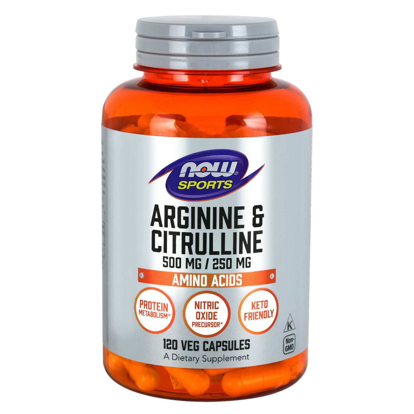 NOW Foods Arginine & Citrulline, 500Mg / 250Mg - 120 Veg Capsules