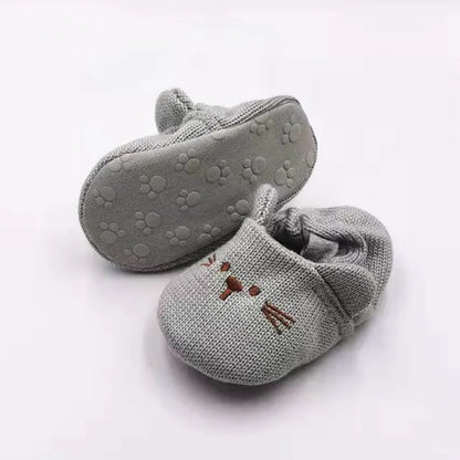 Adorable Infant Slippers Toddler Baby Boy Girl Knit Crib Shoes Cute Cartoon Anti-Slip Prewalker Baby Slippers