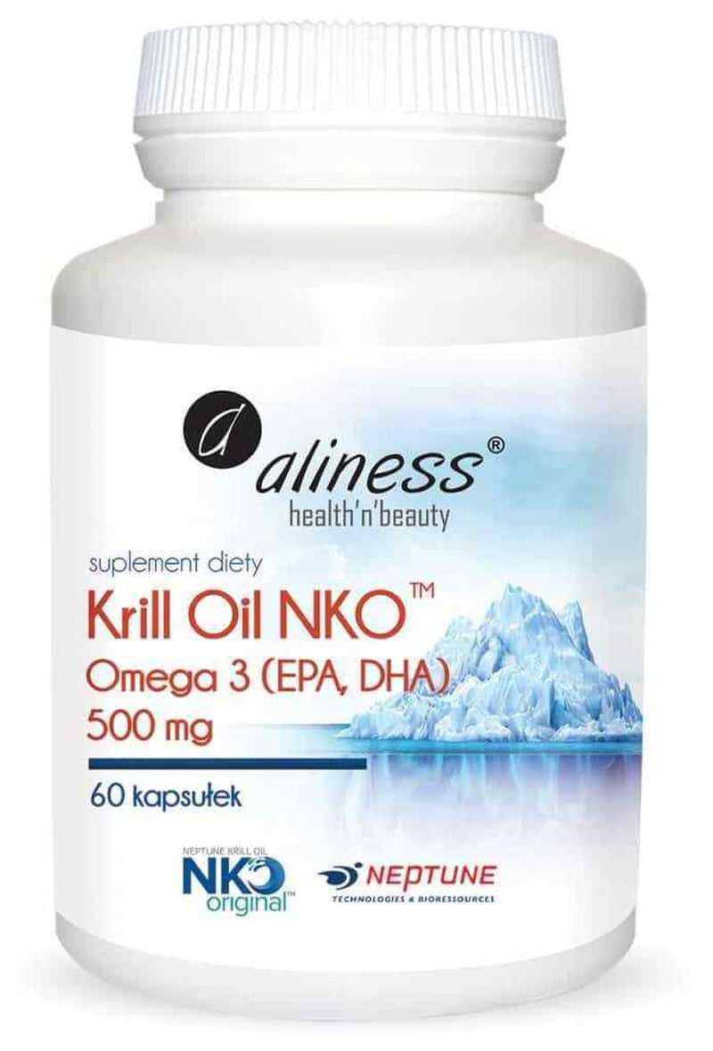 ALINESS Krill Oil NKO Omega 3 (EPA DHA) 500Mg 60 Gels