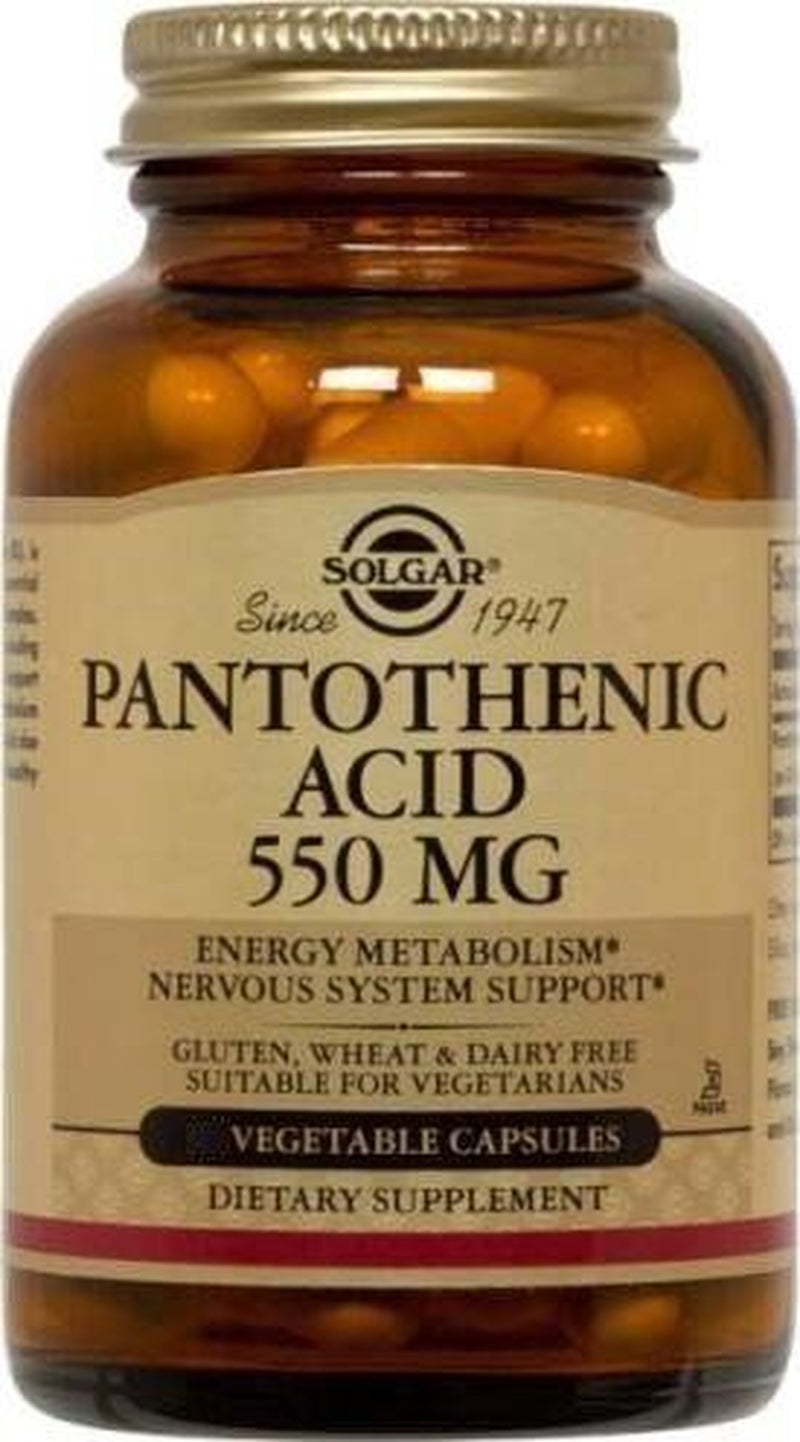 Solgar Pantothenic Acid 550Mg 100 Vegcap