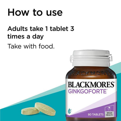 Blackmores Ginkgo Forte 80 Tablets