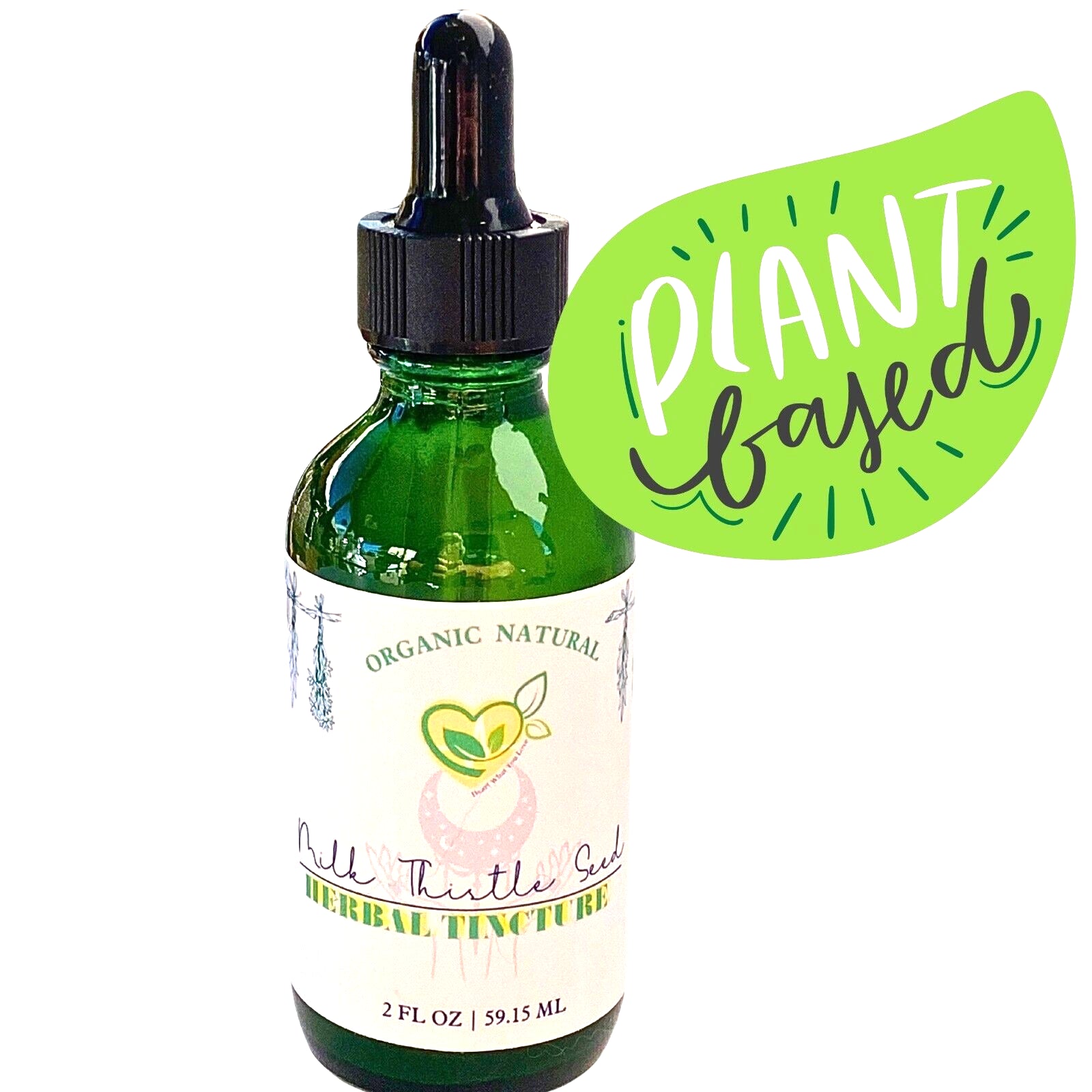 Milk Thistle Seed Tincture Organic Liquid Herbal Drops 2 OZ Natural Liver Detox