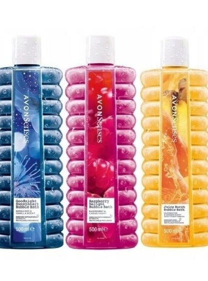 AVON SENSES BATH FLUID SET 3 X 16.9 Fl.Oz