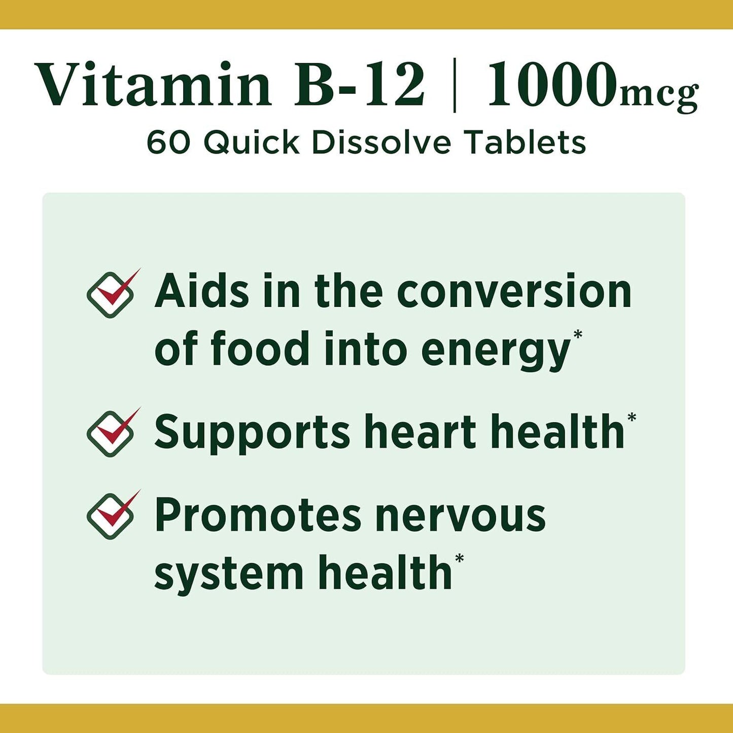 Nature'S Bounty Vitamin B12, Supports Energy Metabolism and Nervous System Healt