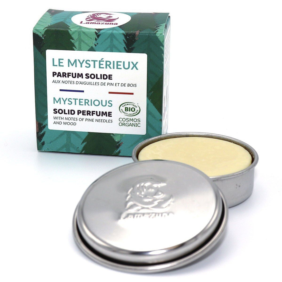 Organic Solid Perfume - Mysterious, Fresh and Warm Woody Tones