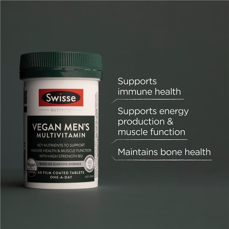 Swisse Vegan Mens Ultivite 60 Tablets