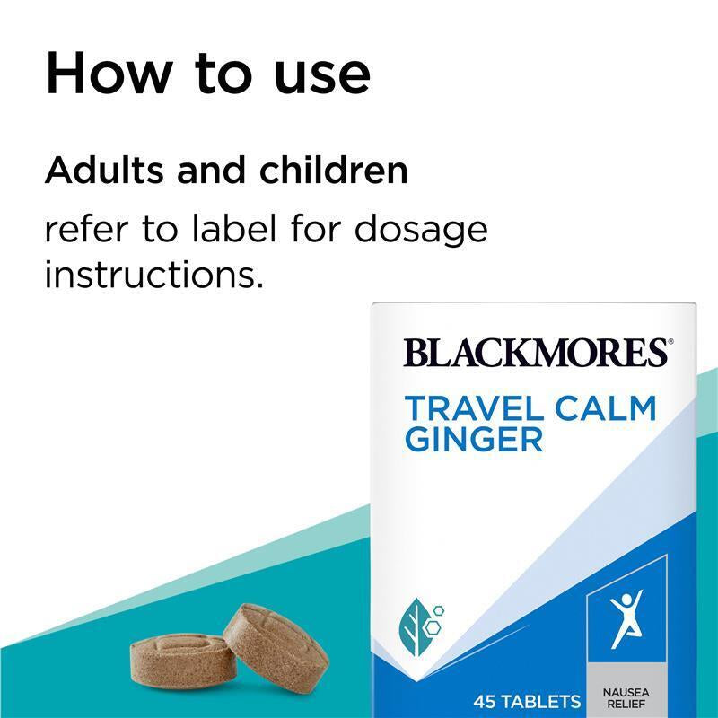 Blackmores Travel Ginger 45 Tablets