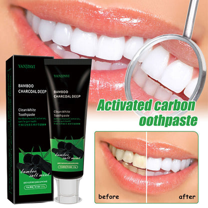 Activated Bamboo Charcoal Teeth Whitening Toothpaste Natural Black Oral Care