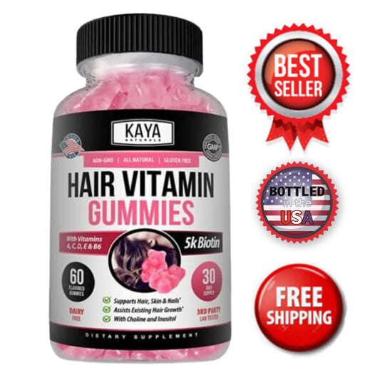 Hair Vitamin Gummies 60Ct, Fast & Strong Hair Growth