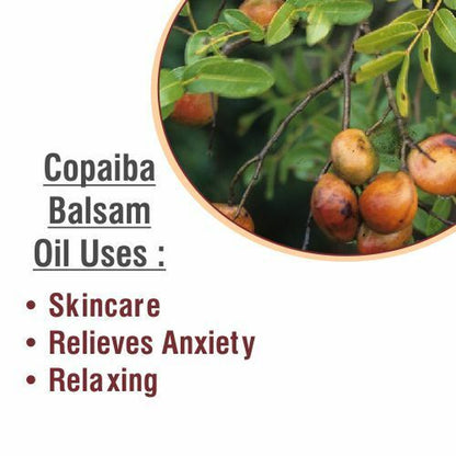 Copaiba Balsam (Copaifera Officina) 100% Pure & Natural Carrier Oil -[10Ml-25 L]